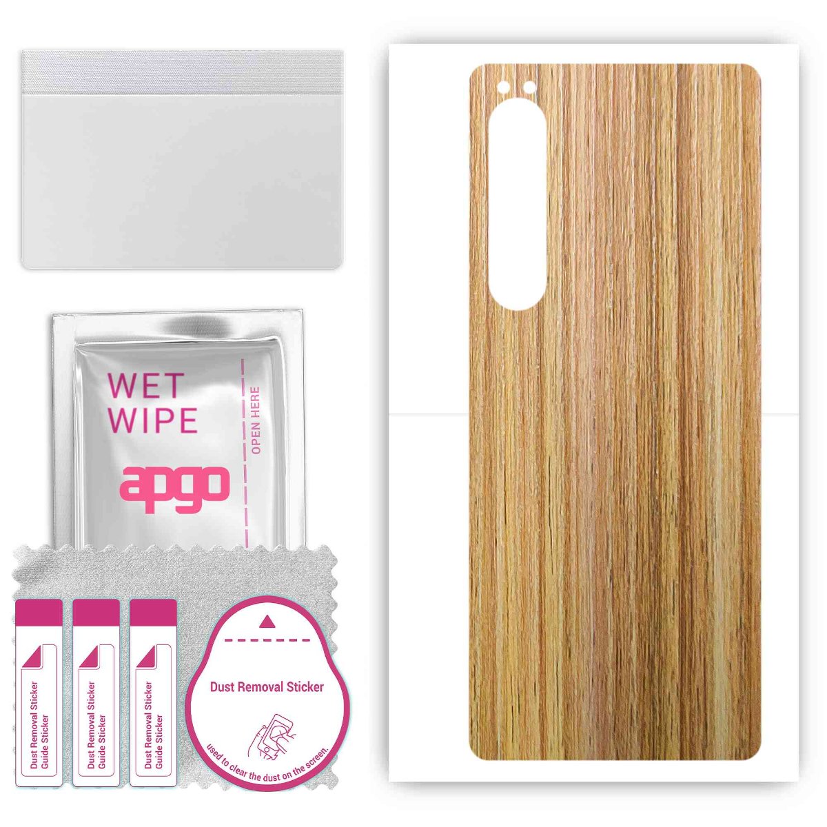 Folia naklejka skórka strukturalna na TYŁ do Sony Xperia 10 IV -  Drewno Dąb Miodowy - apgo SKINS