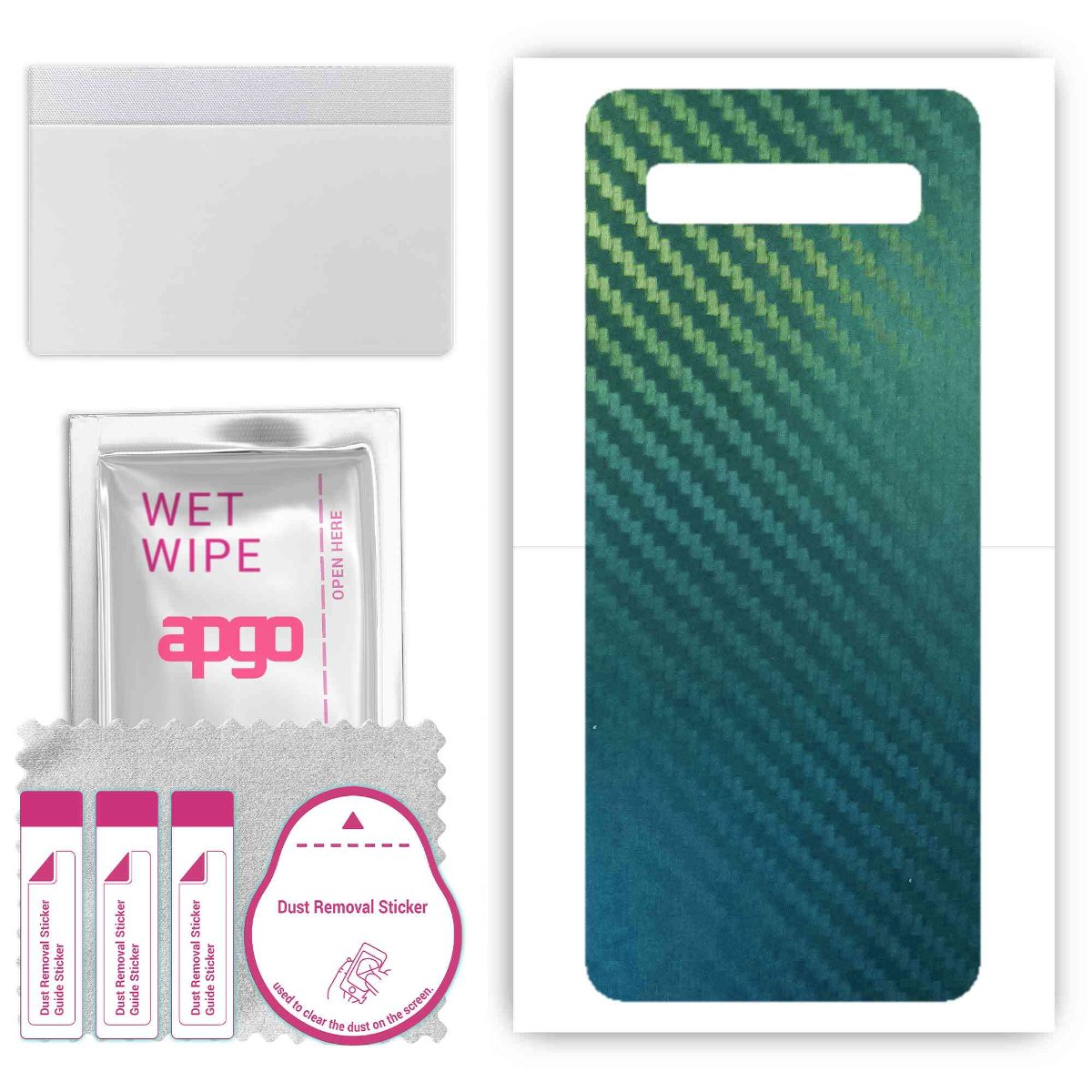 Folia naklejka skórka strukturalna na TYŁ do TCL 10 SE -  Carbon Kameleon CAKA1 - apgo SKINS