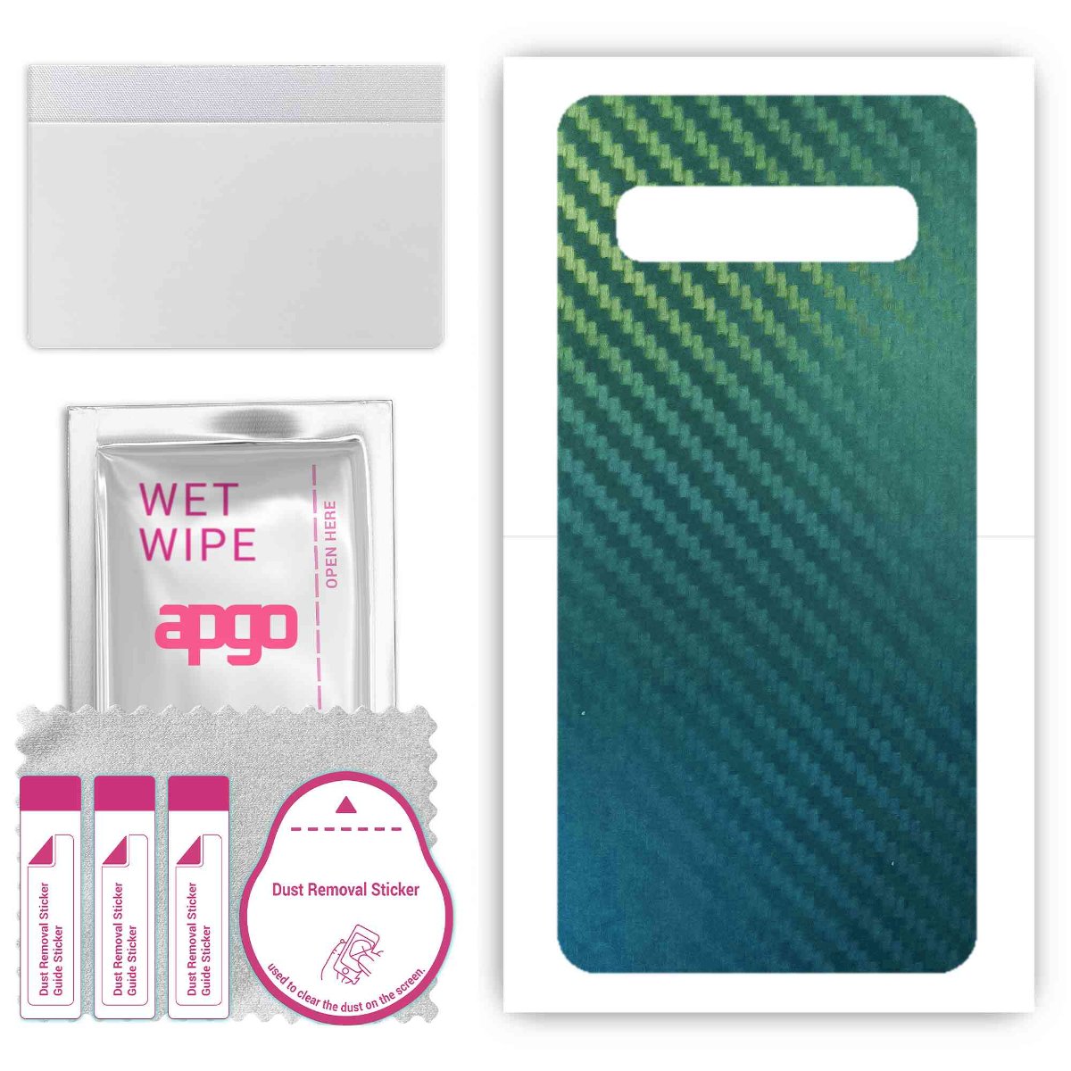 Folia naklejka skórka strukturalna na TYŁ do Samsung Galaxy S10 5G -  Carbon Kameleon CAKA1 - apgo SKINS