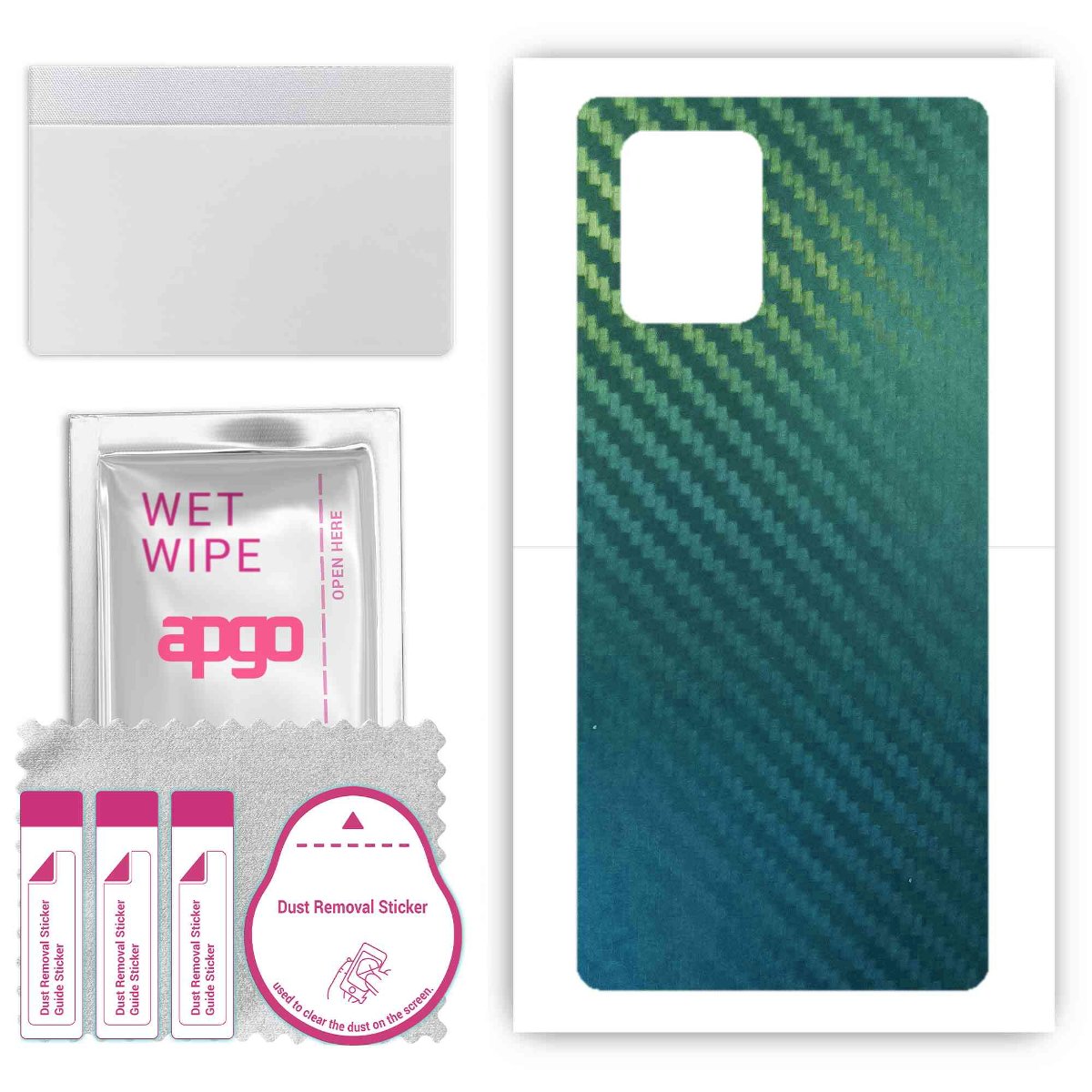Folia naklejka skórka strukturalna na TYŁ do Samsung Galaxy S10 Lite -  Carbon Kameleon CAKA1 - apgo SKINS