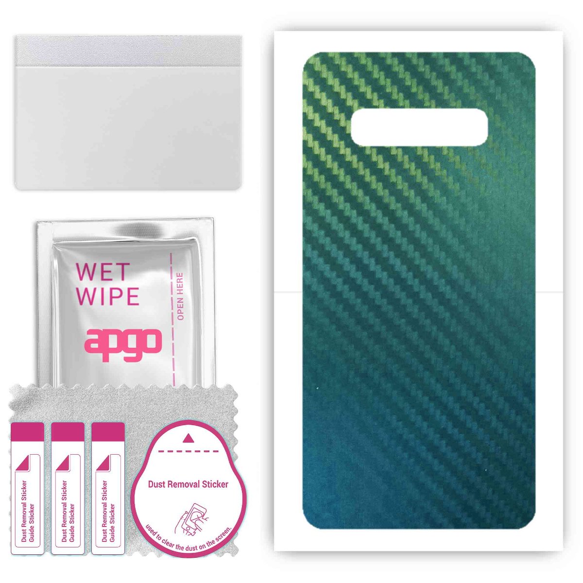 Folia naklejka skórka strukturalna na TYŁ do Samsung Galaxy S10+ - Carbon Kameleon CAKA1 - apgo SKINS