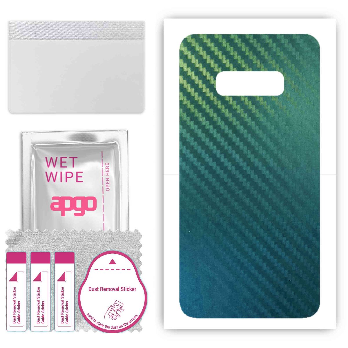 Folia naklejka skórka strukturalna na TYŁ do Samsung Galaxy S10e -  Carbon Kameleon CAKA1 - apgo SKINS