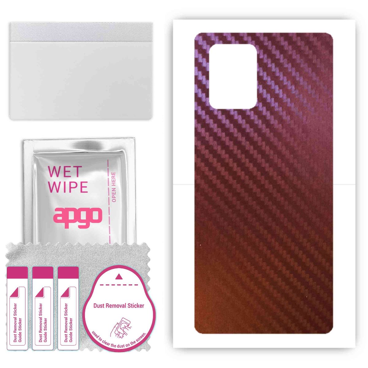 Folia naklejka skórka strukturalna na TYŁ do Samsung Galaxy S10 Lite -  Carbon Kameleon CAKA5 - apgo SKINS
