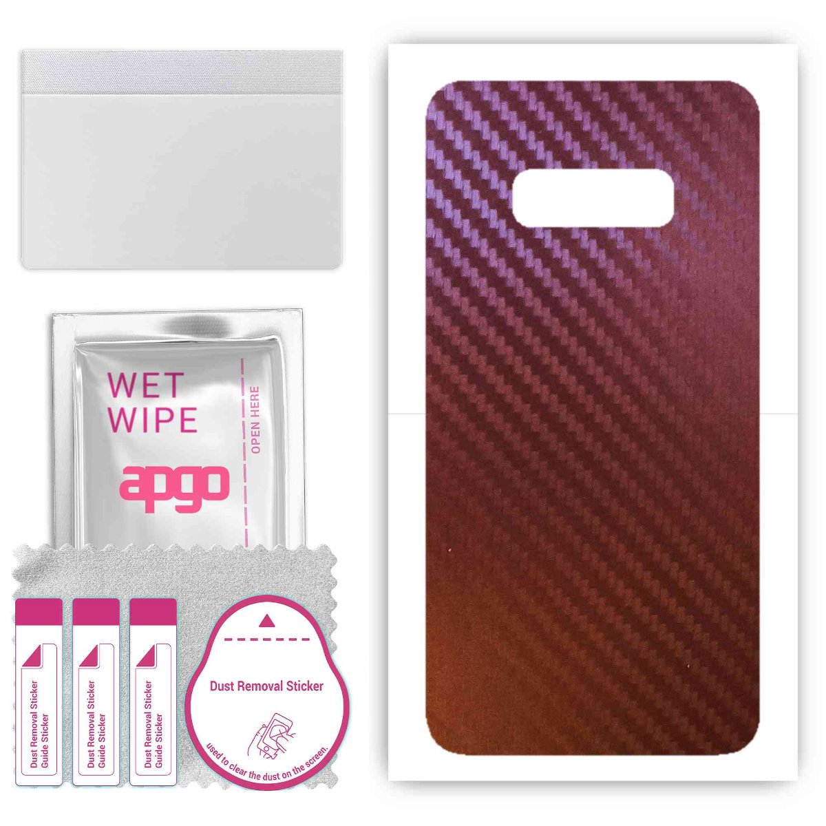 Folia naklejka skórka strukturalna na TYŁ do Samsung Galaxy S10e -  Carbon Kameleon CAKA5 - apgo SKINS