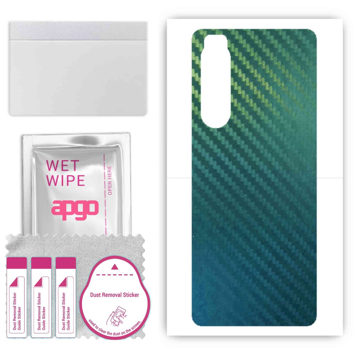 Folia naklejka skórka strukturalna na TYŁ do Sony Xperia 5 III -  Carbon Kameleon CAKA1 - apgo SKINS