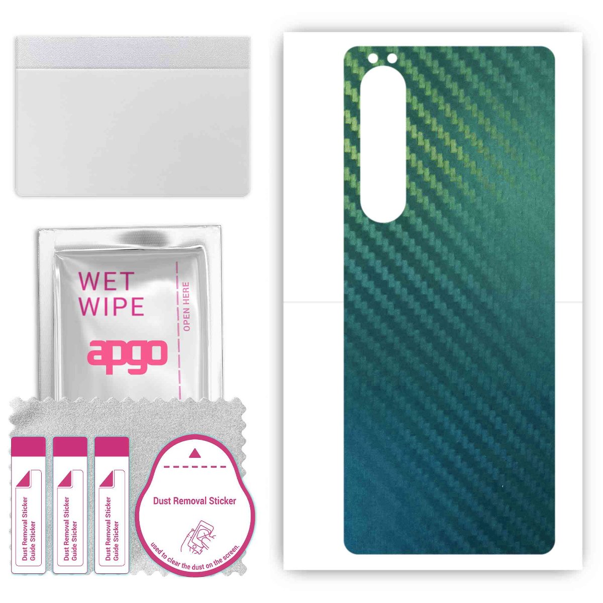 Folia naklejka skórka strukturalna na TYŁ do Sony Xperia 1 III SOG03 -  Carbon Kameleon CAKA1 - apgo SKINS