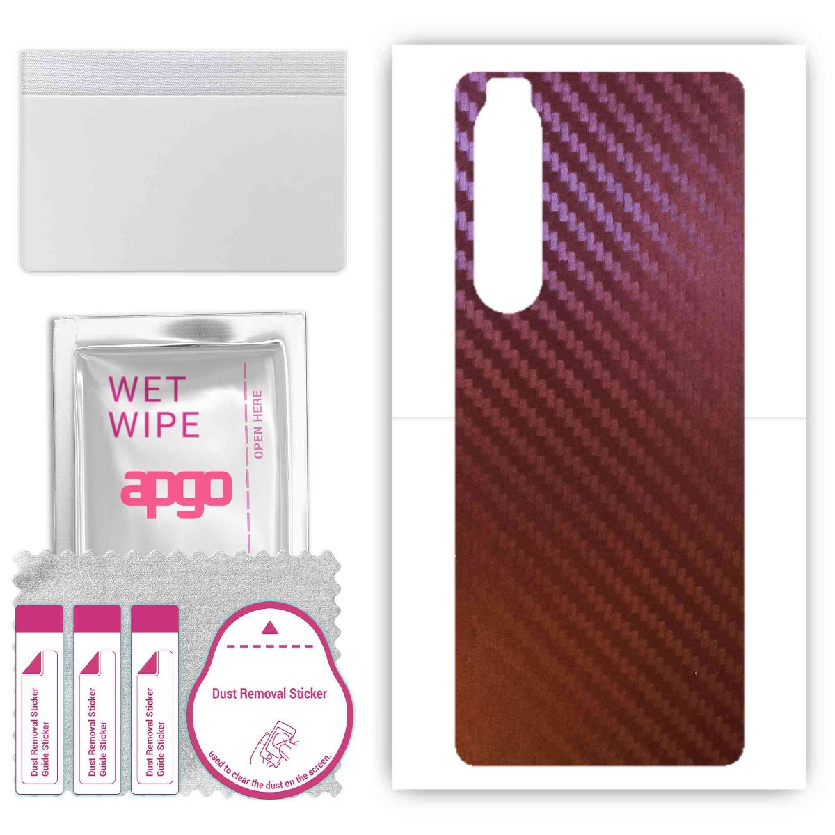 Folia naklejka skórka strukturalna na TYŁ do Sony Xperia 1 III -  Carbon Kameleon CAKA5 - apgo SKINS