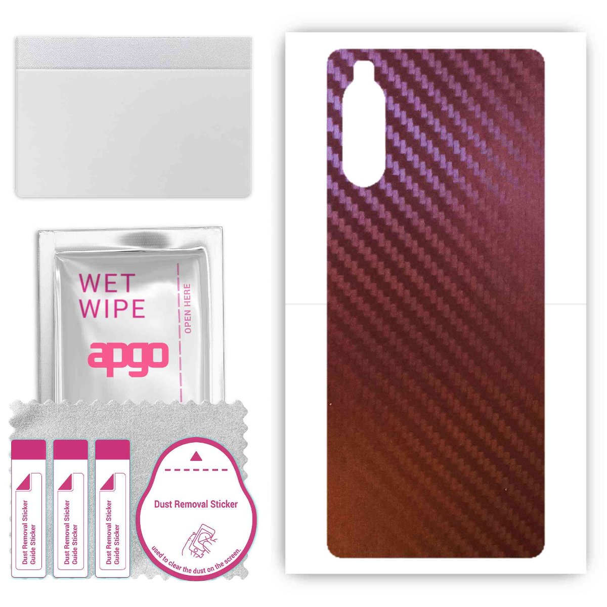 Folia naklejka skórka strukturalna na TYŁ do Sony Xperia 10 III -  Carbon Kameleon CAKA5 - apgo SKINS