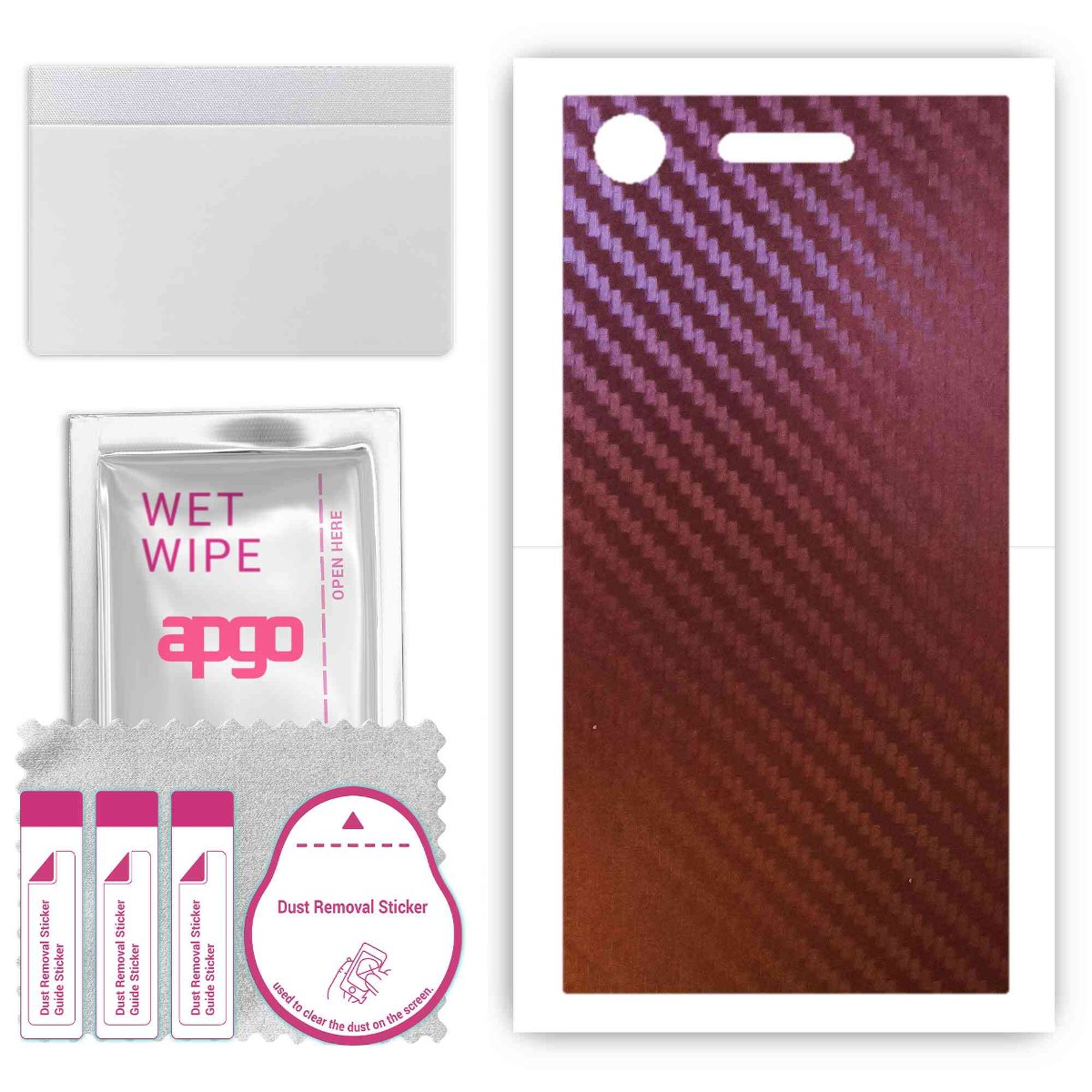 Folia naklejka skórka strukturalna na TYŁ do Sony Xperia XZ1 -  Carbon Kameleon CAKA5 - apgo SKINS