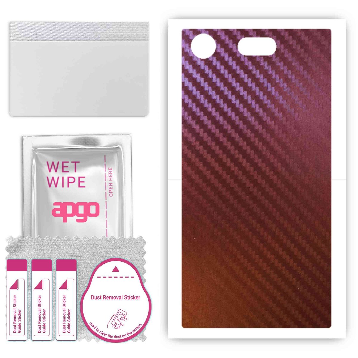 Folia naklejka skórka strukturalna na TYŁ do Sony Xperia XZ1 Compact -  Carbon Kameleon CAKA5 - apgo SKINS