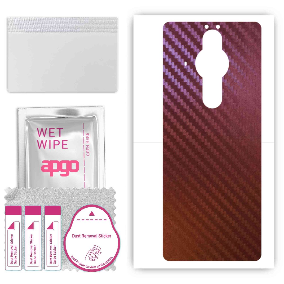 Folia naklejka skórka strukturalna na TYŁ do Sony Xperia PRO-I -  Carbon Kameleon CAKA5 - apgo SKINS