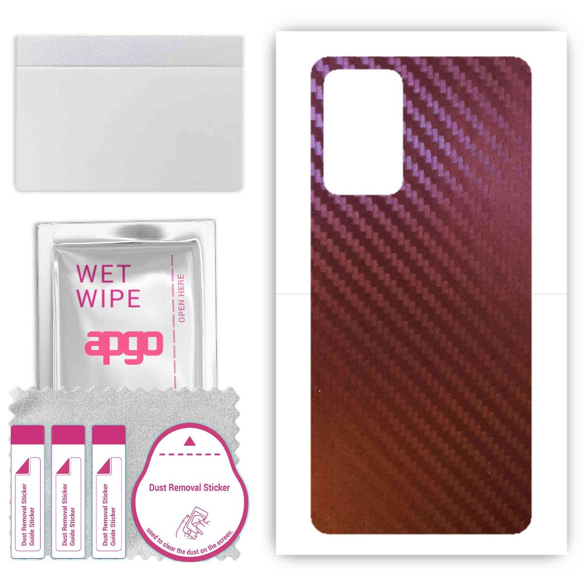 Folia naklejka skórka strukturalna na TYŁ do Samsung Galaxy A72 -  Carbon Kameleon CAKA5 - apgo SKINS
