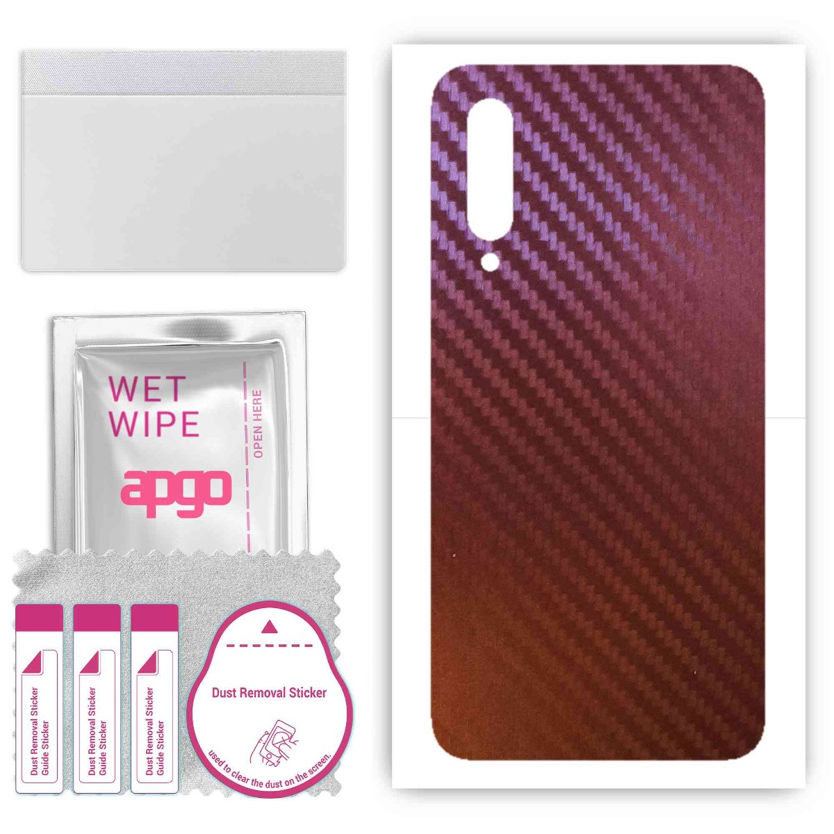 Folia naklejka skórka strukturalna na TYŁ do Xiaomi Mi 9 -  Carbon Kameleon CAKA5 - apgo SKINS
