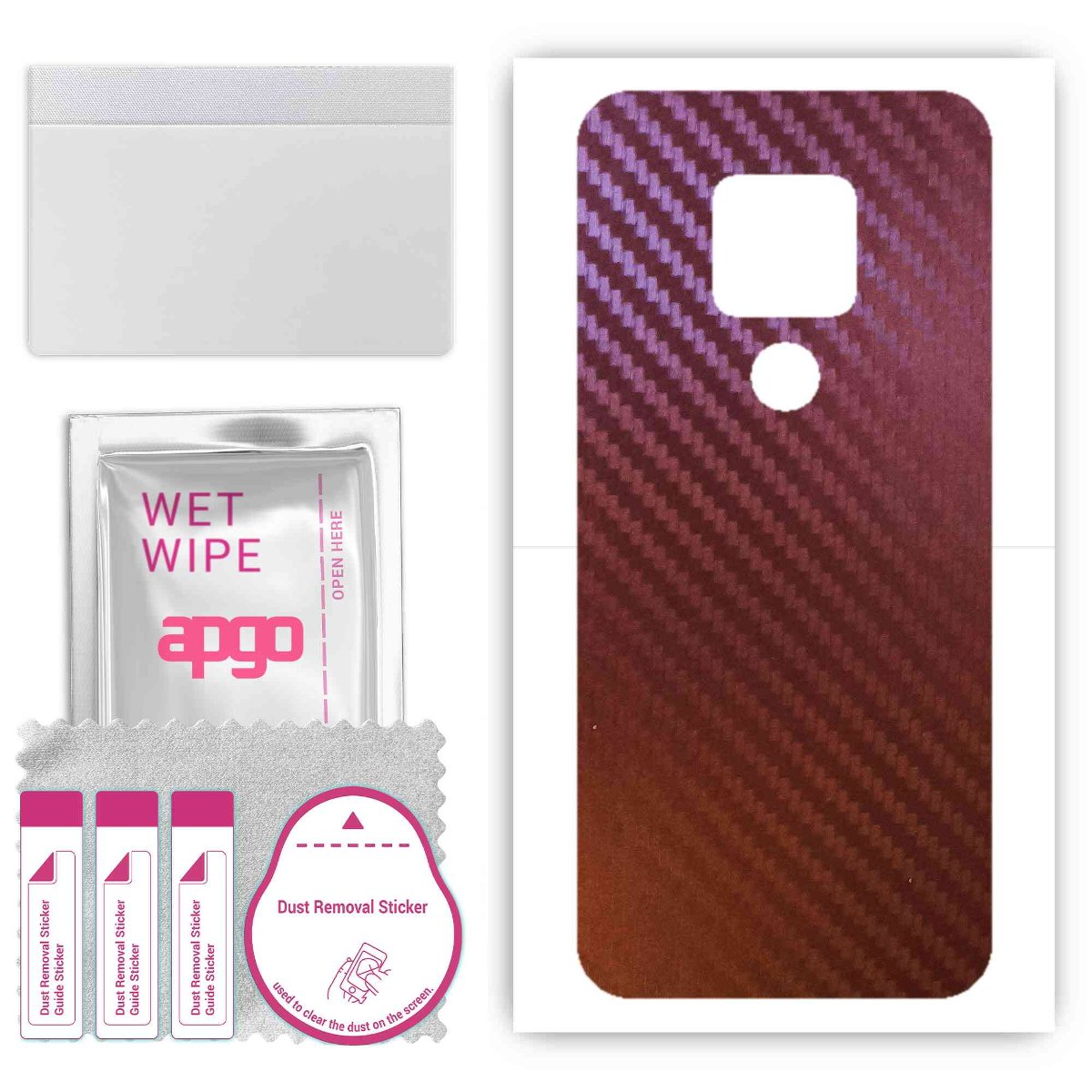 Folia naklejka skórka strukturalna na TYŁ do Cubot P30 -  Carbon Kameleon CAKA5 - apgo SKINS