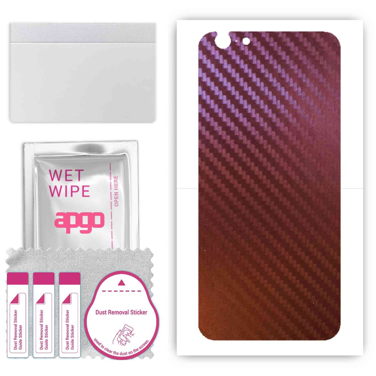 Folia naklejka skórka strukturalna na TYŁ do Apple iPhone 6 Plus -  Carbon Kameleon CAKA5 - apgo SKINS