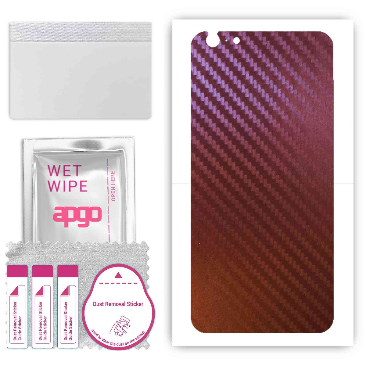 Folia naklejka skórka strukturalna na TYŁ do Apple iPhone 6s Plus -  Carbon Kameleon CAKA5 - apgo SKINS
