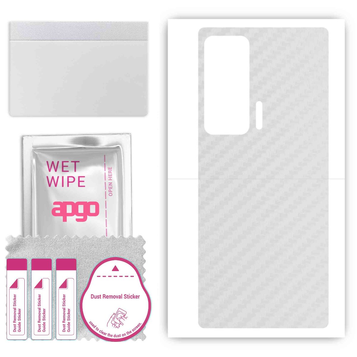 Folia naklejka skórka strukturalna na TYŁ do Honor Magic V -  Carbon Przezroczysty - apgo SKINS