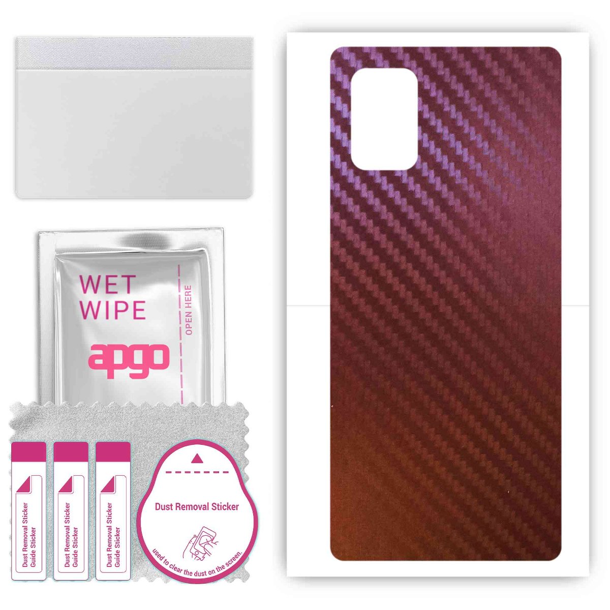 Folia naklejka skórka strukturalna na TYŁ do Samsung Galaxy A71 5G UW -  Carbon Kameleon CAKA5 - apgo SKINS