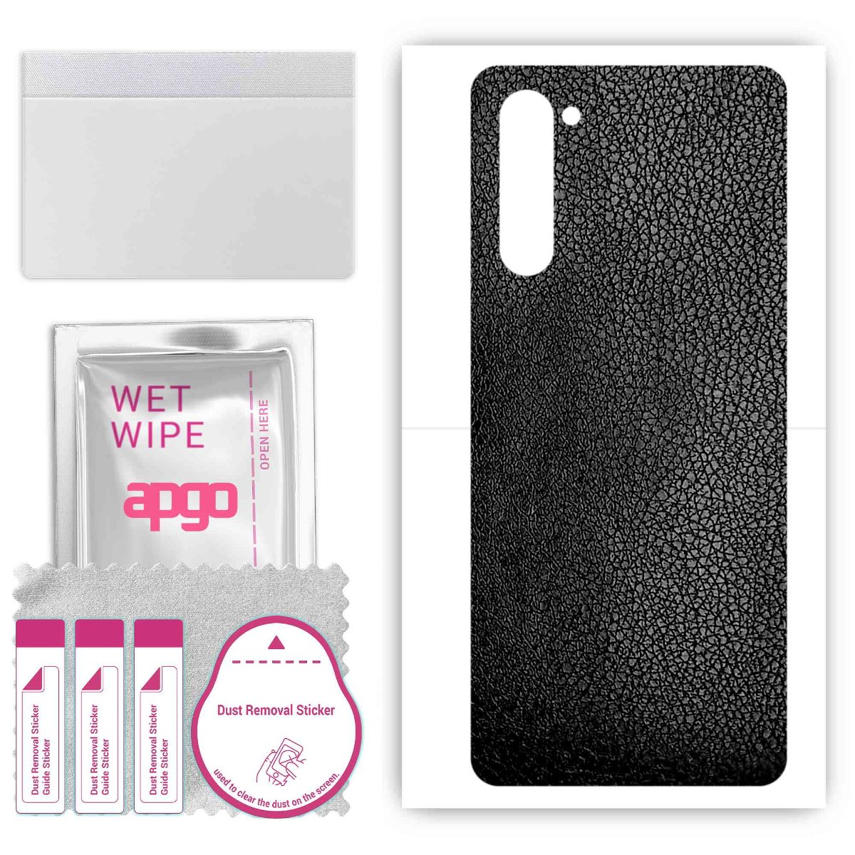 Folia naklejka skórka strukturalna na TYŁ do Oppo Reno3 5G -  Skóra Czarna - apgo SKINS