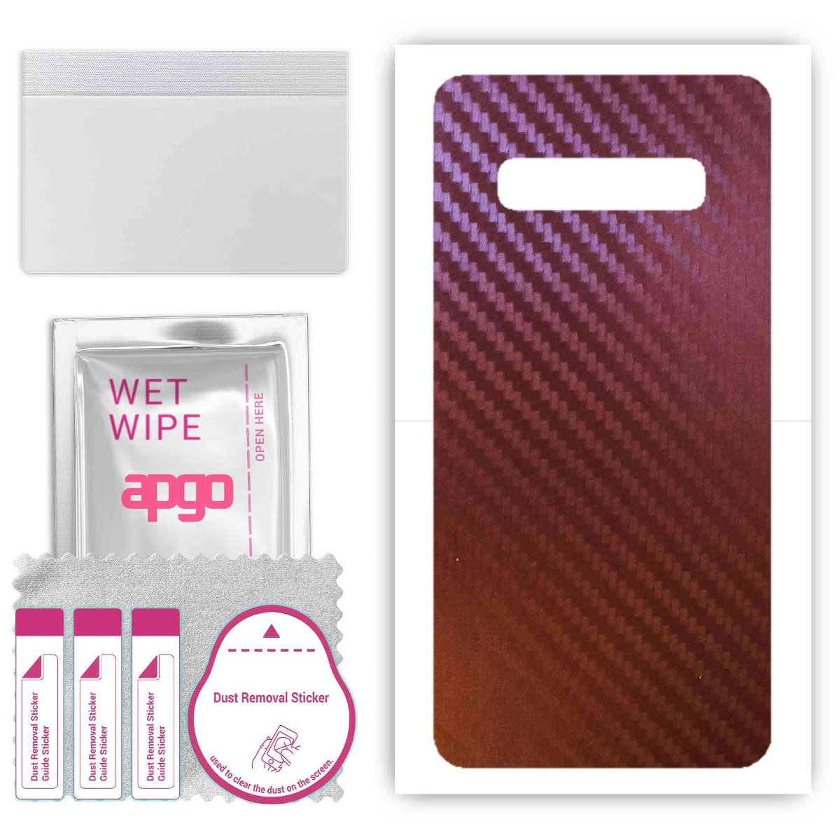 Folia naklejka skórka strukturalna na TYŁ do Samsung Galaxy S10 -  Carbon Kameleon CAKA5 - apgo SKINS