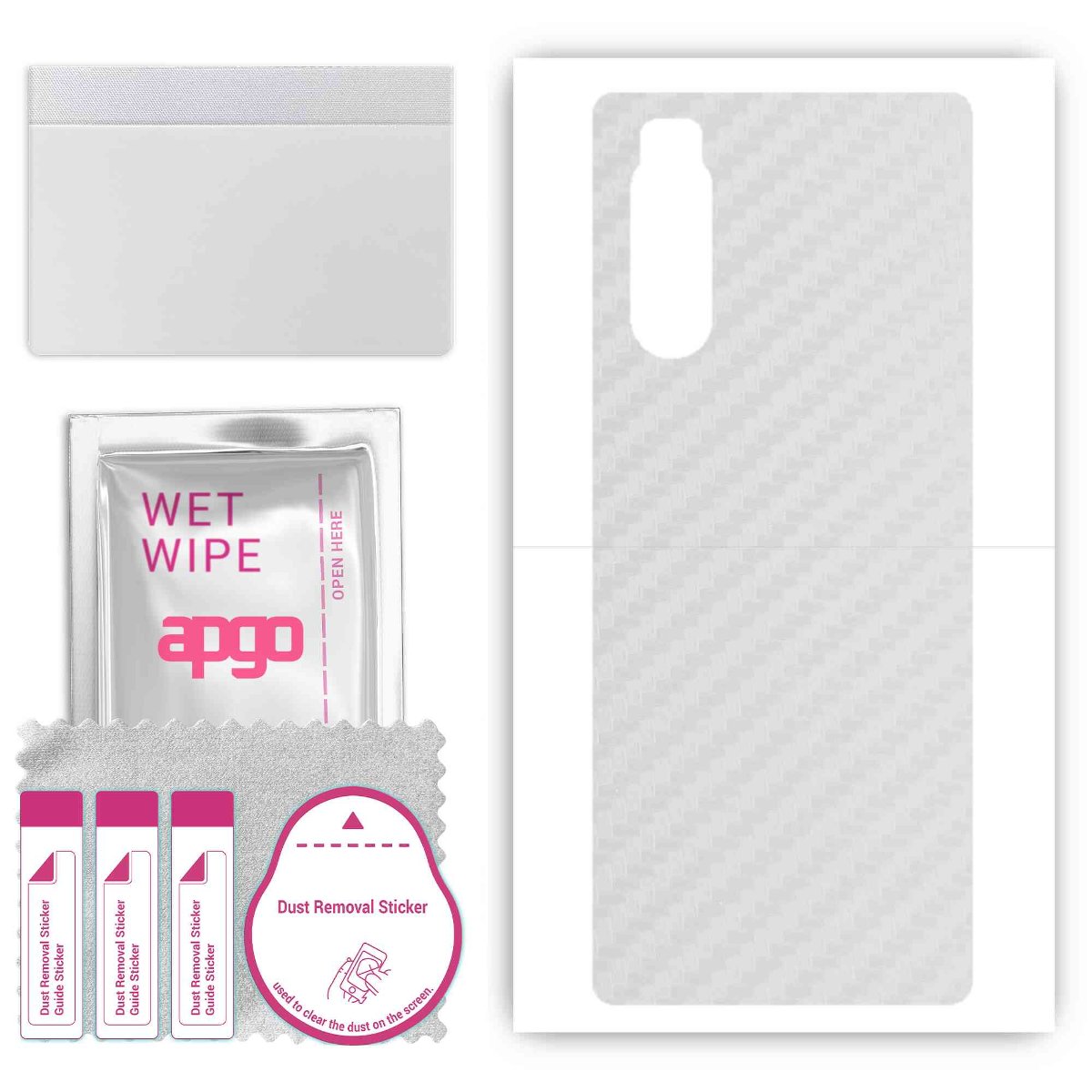 Folia naklejka skórka strukturalna na TYŁ do Sony Xperia 5 -  Carbon Przezroczysty - apgo SKINS