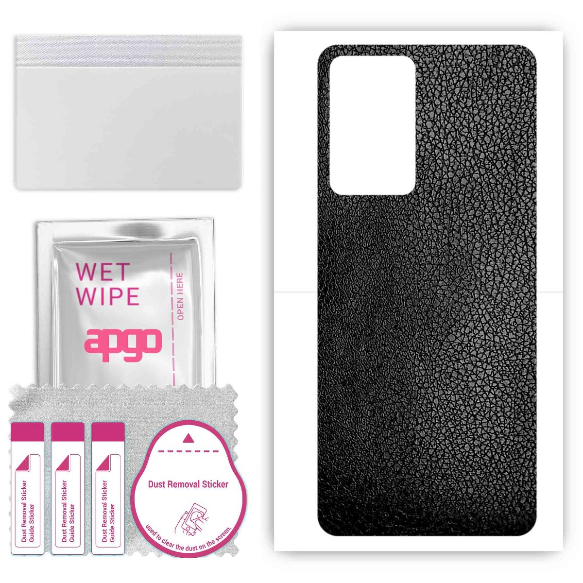 Folia naklejka skórka strukturalna na TYŁ do Oppo Reno7 New Year Edition -  Skóra Czarna - apgo SKINS