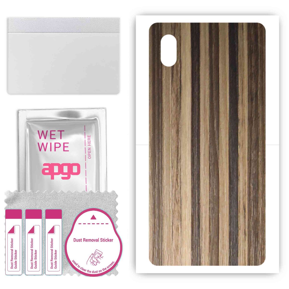 Folia naklejka skórka strukturalna na TYŁ do Sony Xperia ACE III -  Drewno Paski Mix - apgo SKINS