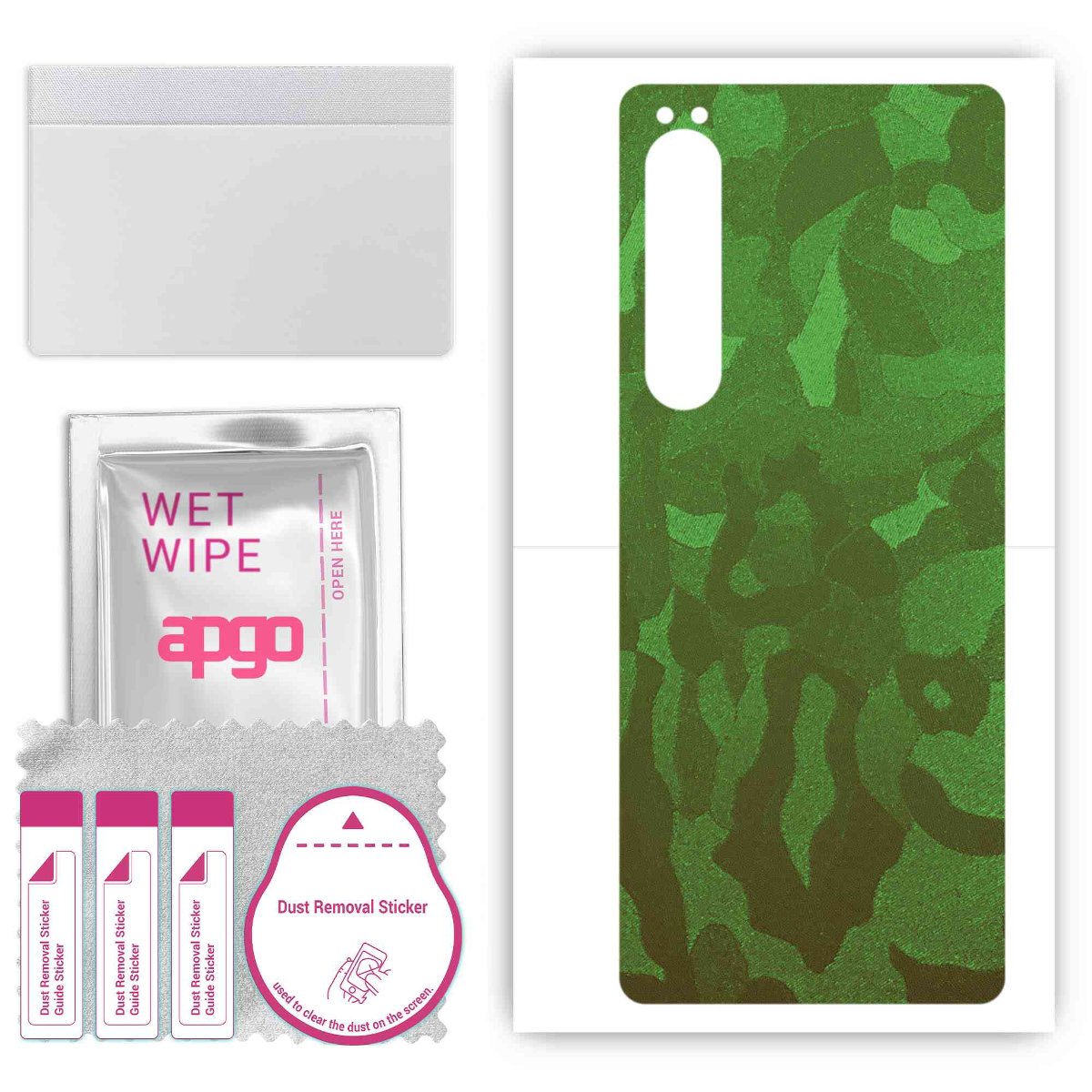 Folia naklejka skórka strukturalna na TYŁ do Sony Xperia 10 IV SOG07 -  Moro | Camo Zielony - apgo SKINS