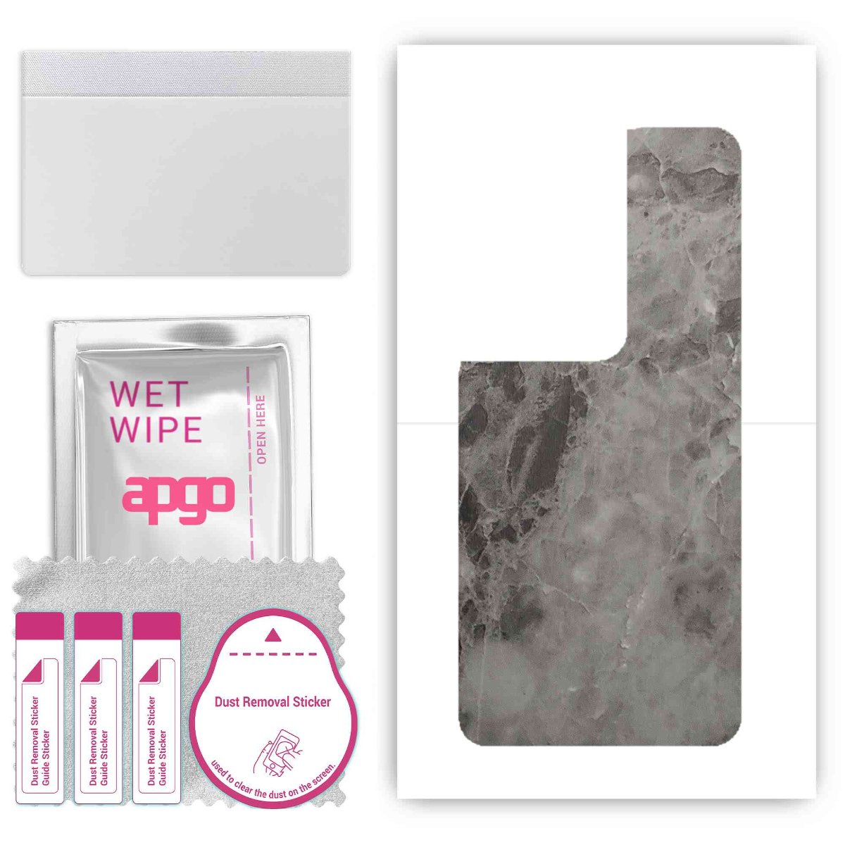 Folia naklejka skórka strukturalna na TYŁ do Oppo Reno8 Pro -  Marmur Czarny - apgo SKINS