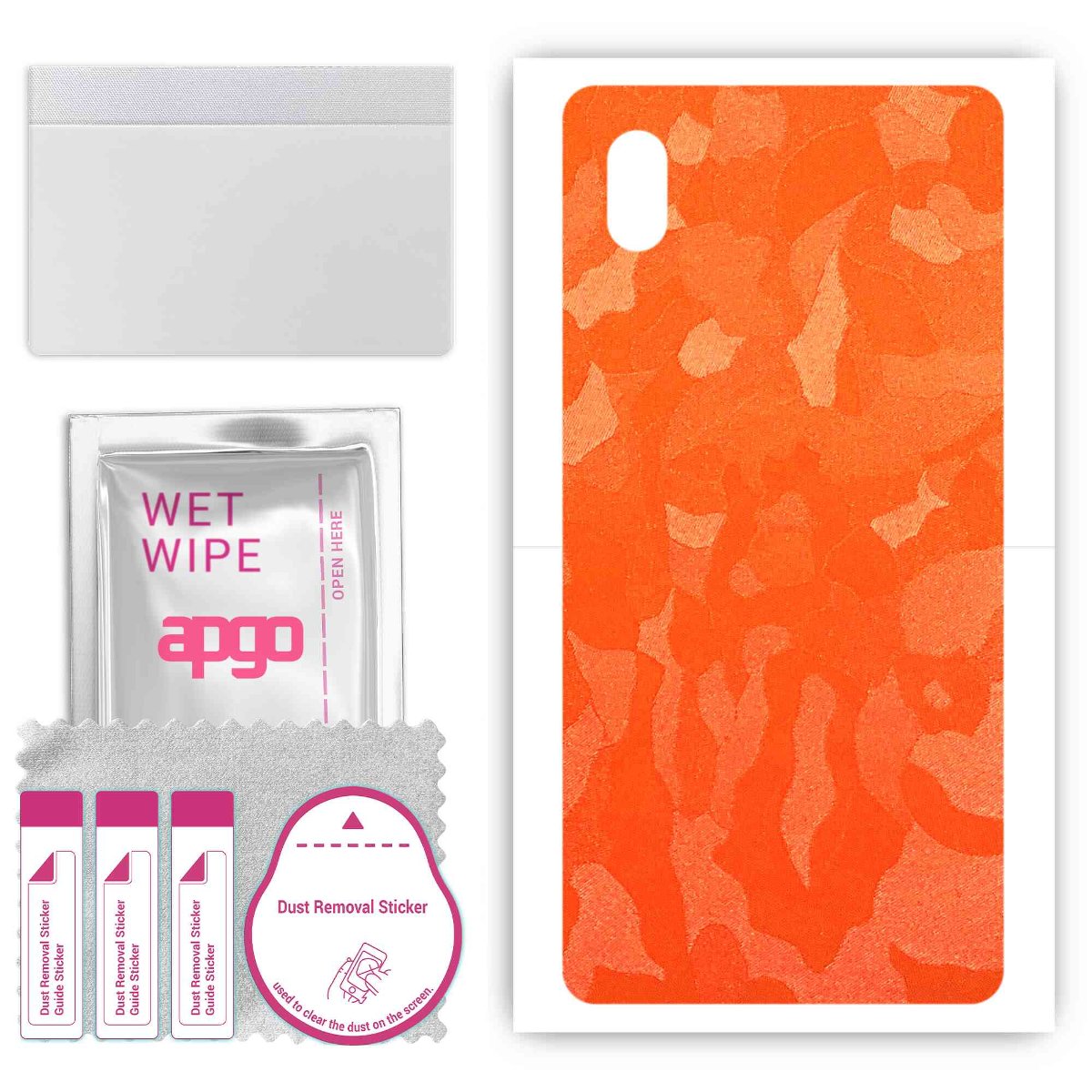 Folia naklejka skórka strukturalna na TYŁ do Sony Xperia ACE III SOG08 -  Moro | Camo Pomarańczowy - apgo SKINS