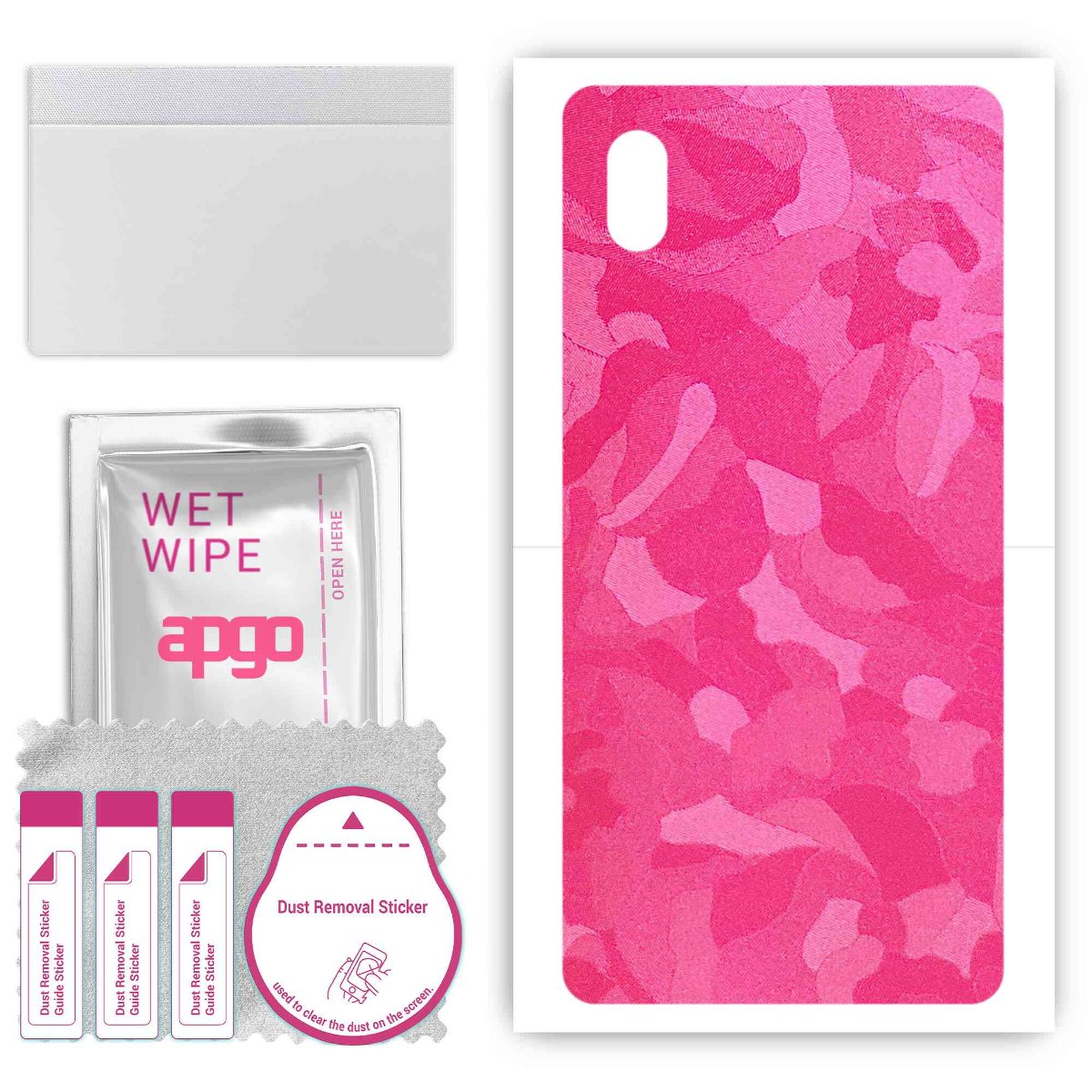 Folia naklejka skórka strukturalna na TYŁ do Sony Xperia ACE III SOG08 -  Moro | Camo Różowy - apgo SKINS