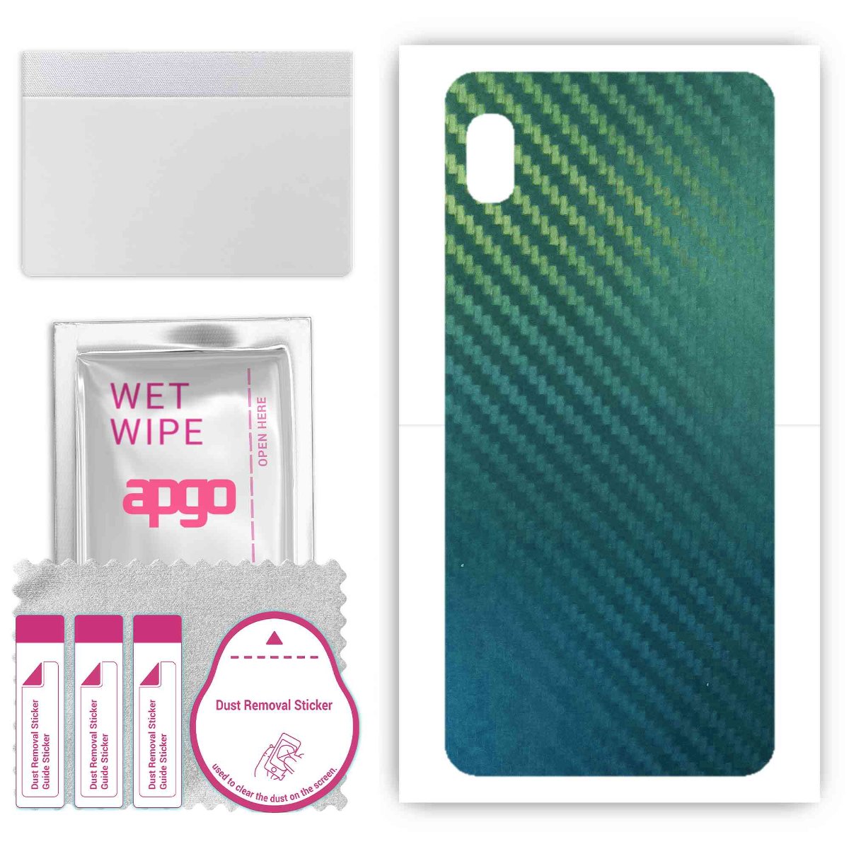 Folia naklejka skórka strukturalna na TYŁ do Samsung Galaxy A10 -  Carbon Kameleon CAKA1 - apgo SKINS