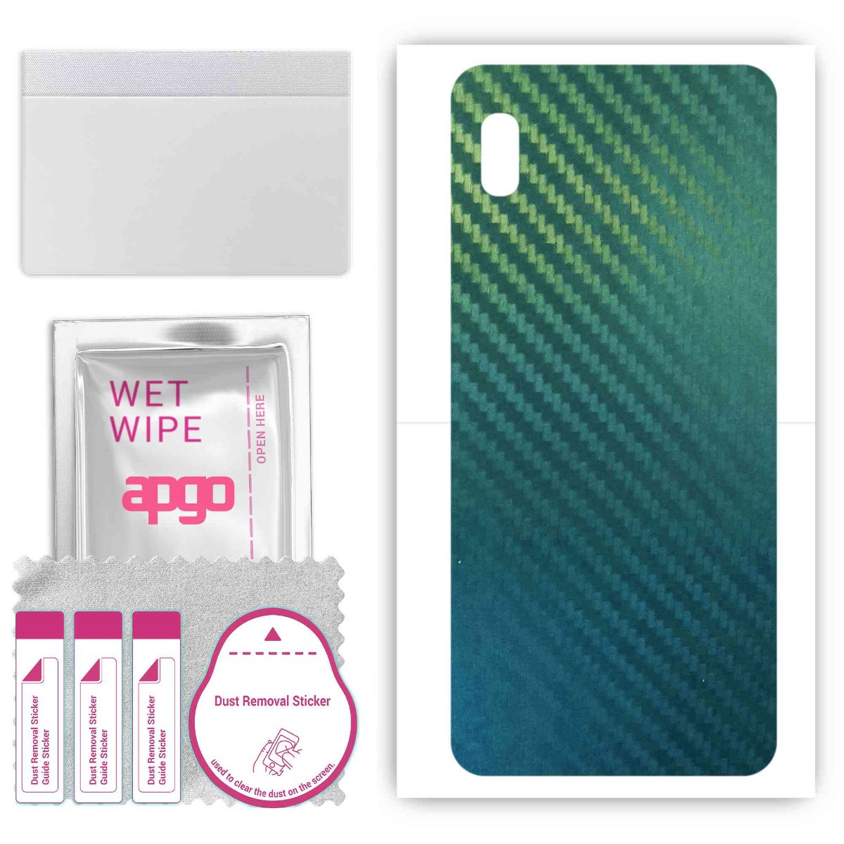 Folia naklejka skórka strukturalna na TYŁ do Samsung Galaxy A10s -  Carbon Kameleon CAKA1 - apgo SKINS