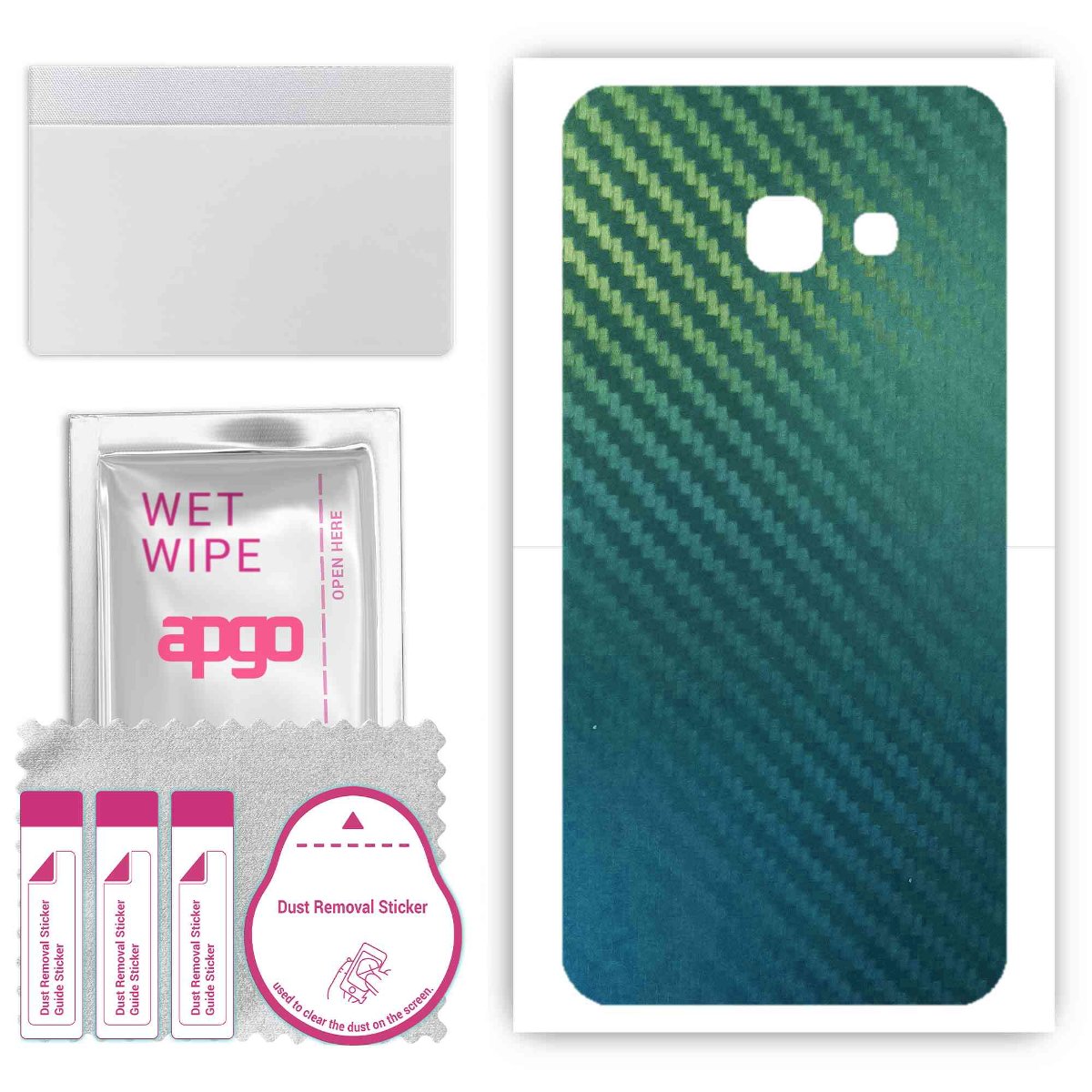 Folia naklejka skórka strukturalna na TYŁ do Samsung Galaxy A3 (2017) -  Carbon Kameleon CAKA1 - apgo SKINS