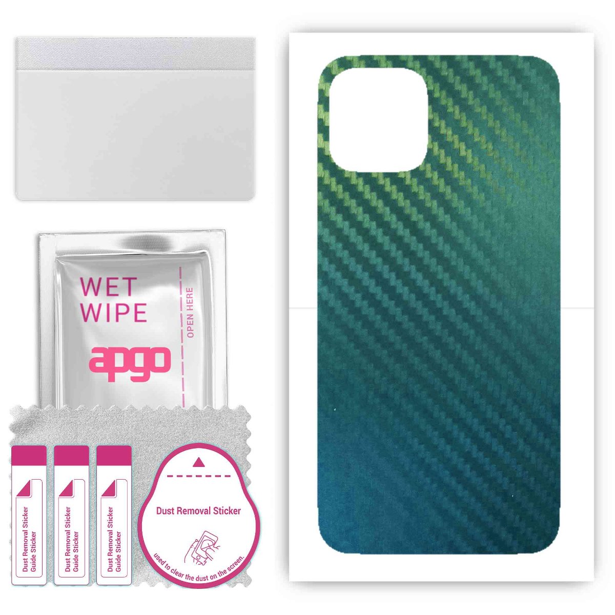 Folia naklejka skórka strukturalna na TYŁ do Apple iPhone 11 Pro -  Carbon Kameleon CAKA1 - apgo SKINS