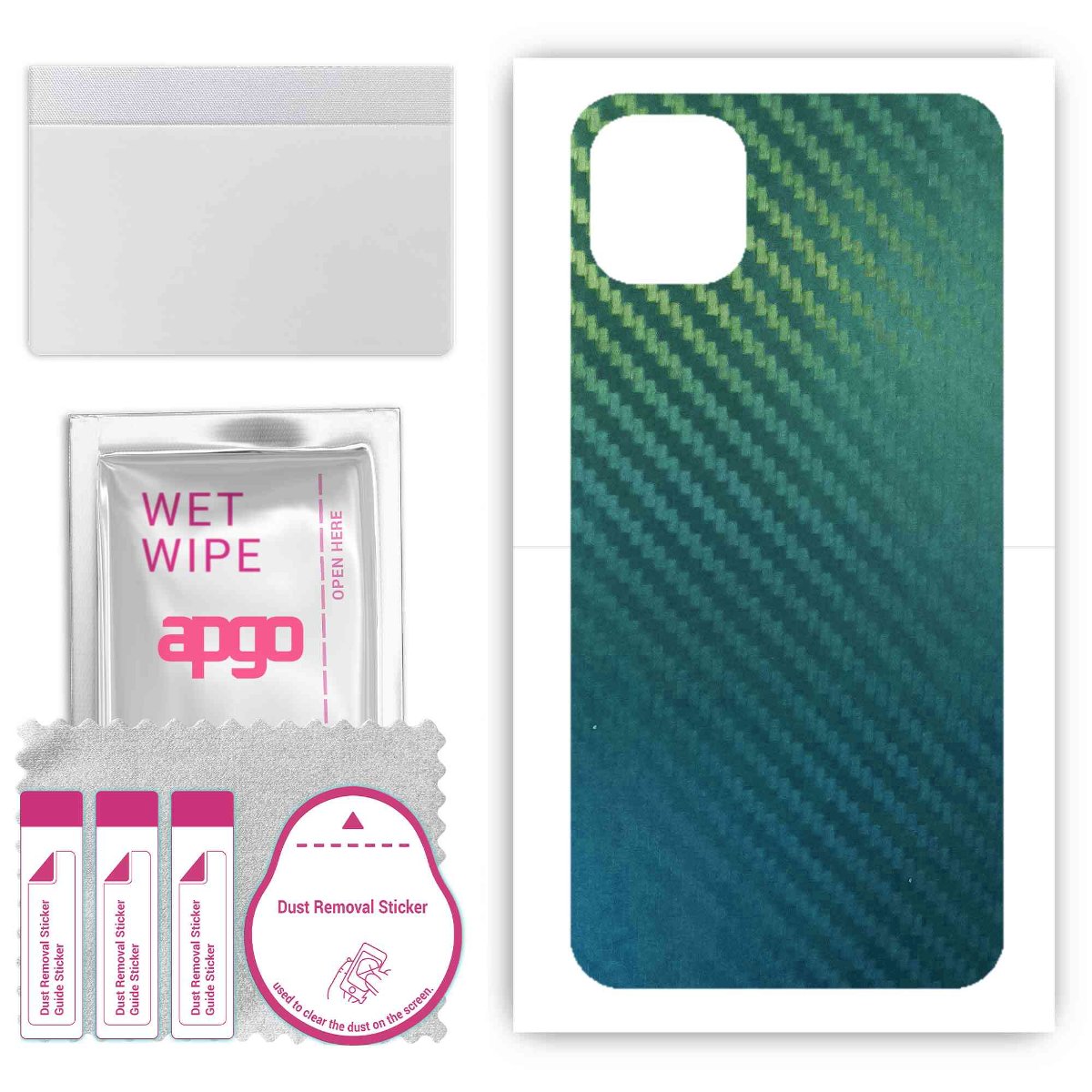 Folia naklejka skórka strukturalna na TYŁ do Apple iPhone 11 Pro Max -  Carbon Kameleon CAKA1 - apgo SKINS