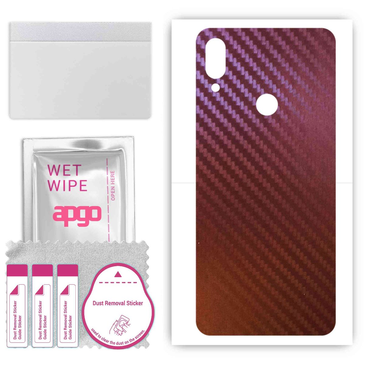 Folia naklejka skórka strukturalna na TYŁ do Xiaomi Redmi Note 7S -  Carbon Kameleon CAKA5 - apgo SKINS