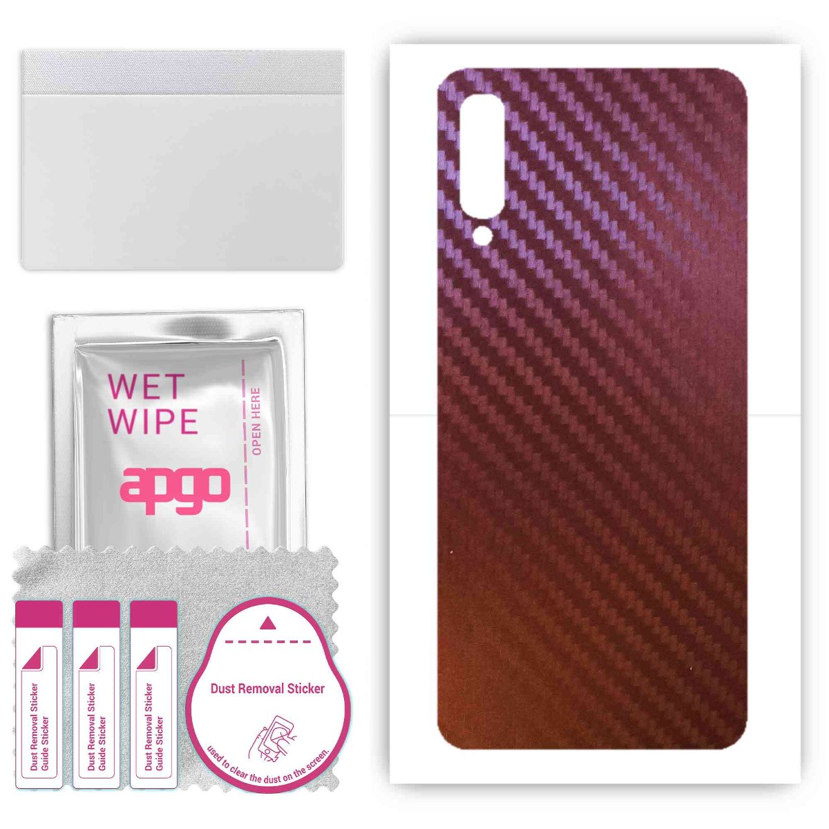 Folia naklejka skórka strukturalna na TYŁ do Samsung Galaxy A50 -  Carbon Kameleon CAKA5 - apgo SKINS
