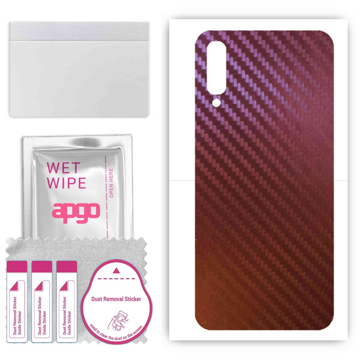 Folia naklejka skórka strukturalna na TYŁ do Samsung Galaxy A70 -  Carbon Kameleon CAKA5 - apgo SKINS