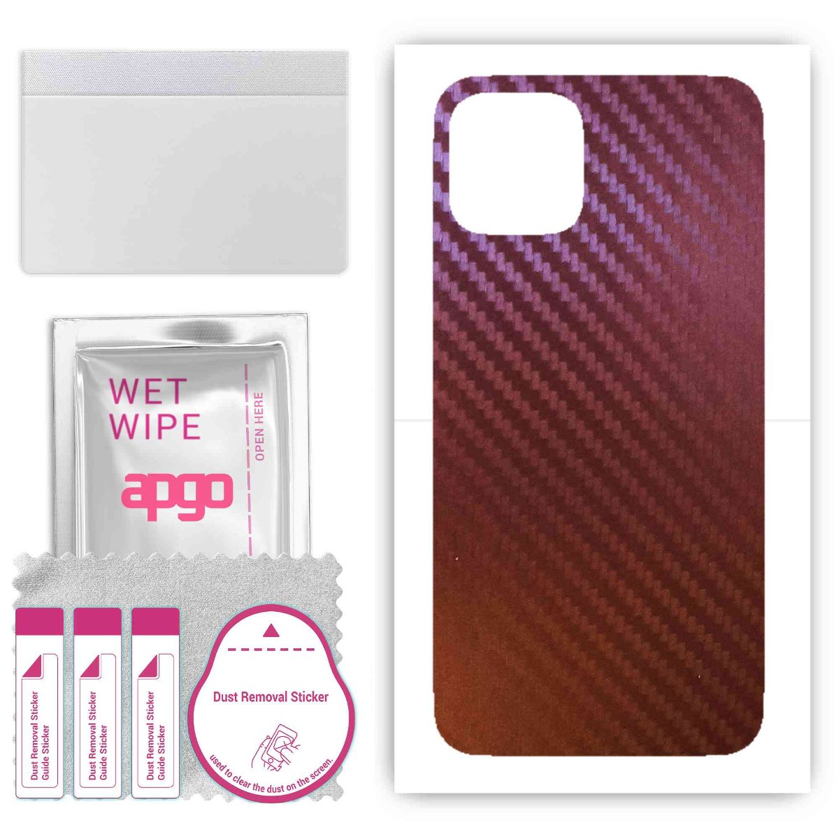 Folia naklejka skórka strukturalna na TYŁ do Apple iPhone 11 Pro -  Carbon Kameleon CAKA5 - apgo SKINS