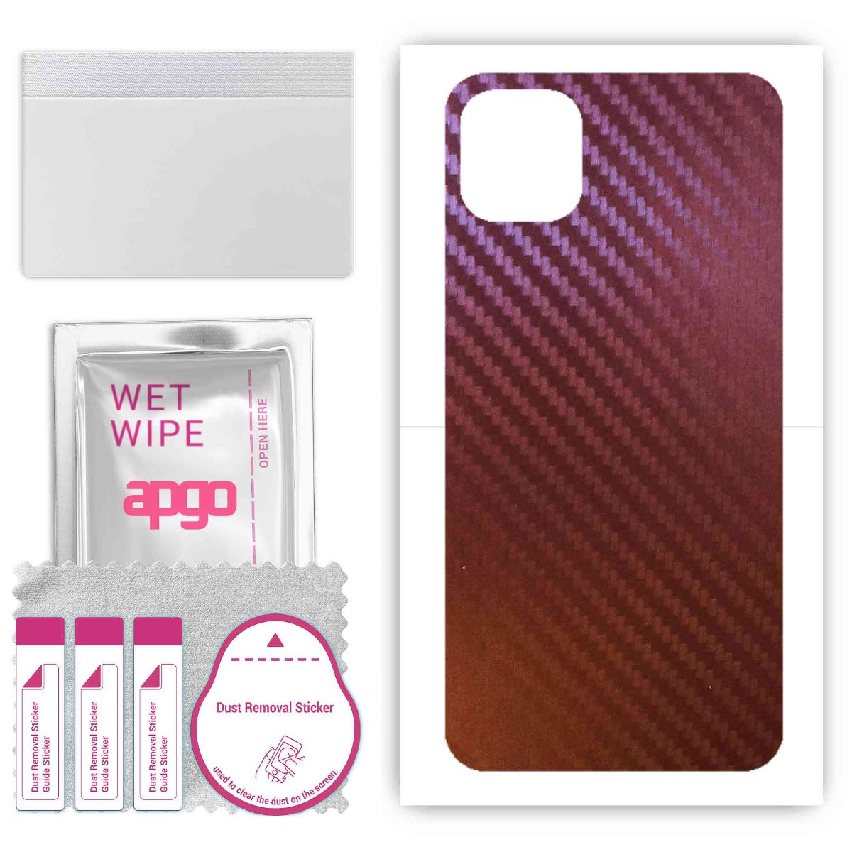 Folia naklejka skórka strukturalna na TYŁ do Apple iPhone 11 Pro Max -  Carbon Kameleon CAKA5 - apgo SKINS