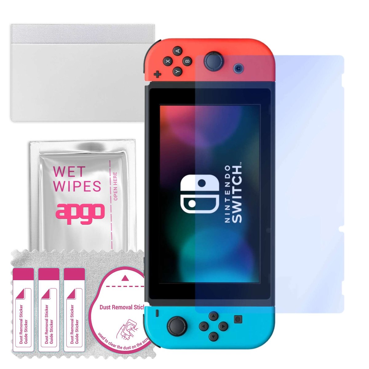 Szkło ochronne na ekran Hybrydowe 9H zamiennik hartowanego do Nintendo Switch - apgo PRO Flexible Hybrid Glass nie pękające