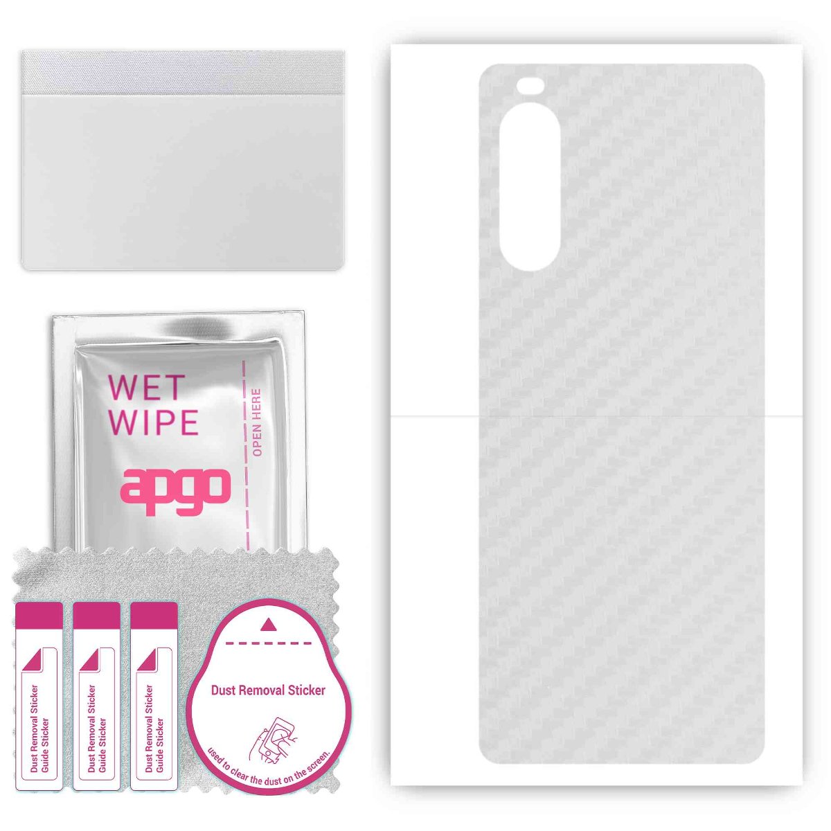 Folia naklejka skórka strukturalna na TYŁ do Sony Xperia 10 III Lite -  Carbon Przezroczysty - apgo SKINS