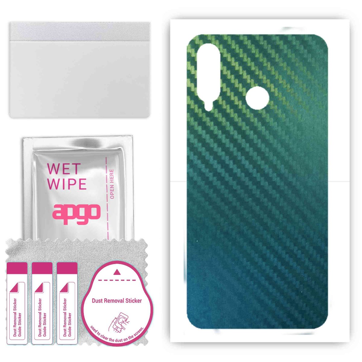 Folia naklejka skórka strukturalna na TYŁ do Huawei P30 lite New Edition -  Carbon Kameleon CAKA1 - apgo SKINS