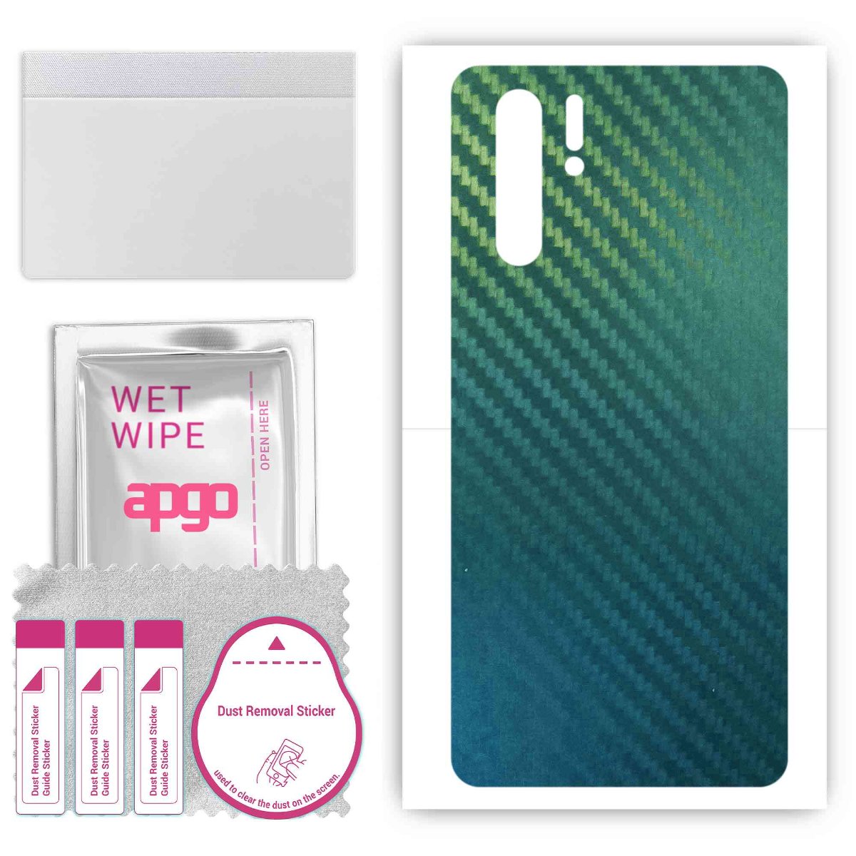 Folia naklejka skórka strukturalna na TYŁ do Huawei P30 Pro -  Carbon Kameleon CAKA1 - apgo SKINS
