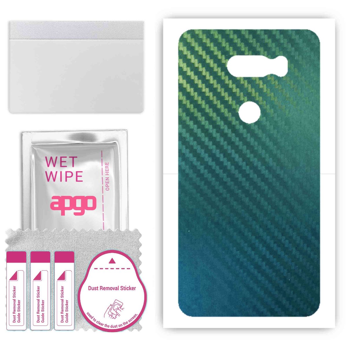 Folia naklejka skórka strukturalna na TYŁ do LG V30 -  Carbon Kameleon CAKA1 - apgo SKINS