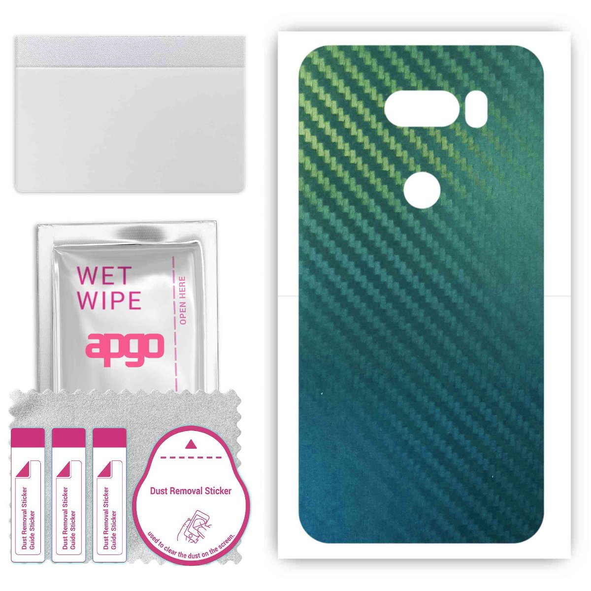 Folia naklejka skórka strukturalna na TYŁ do LG V30S ThinQ -  Carbon Kameleon CAKA1 - apgo SKINS