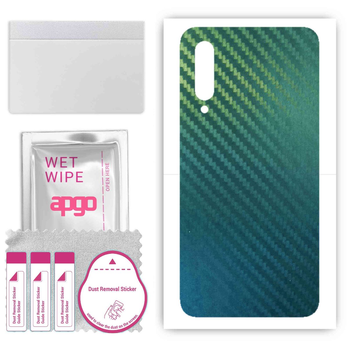 Folia naklejka skórka strukturalna na TYŁ do Xiaomi Mi 9 -  Carbon Kameleon CAKA1 - apgo SKINS