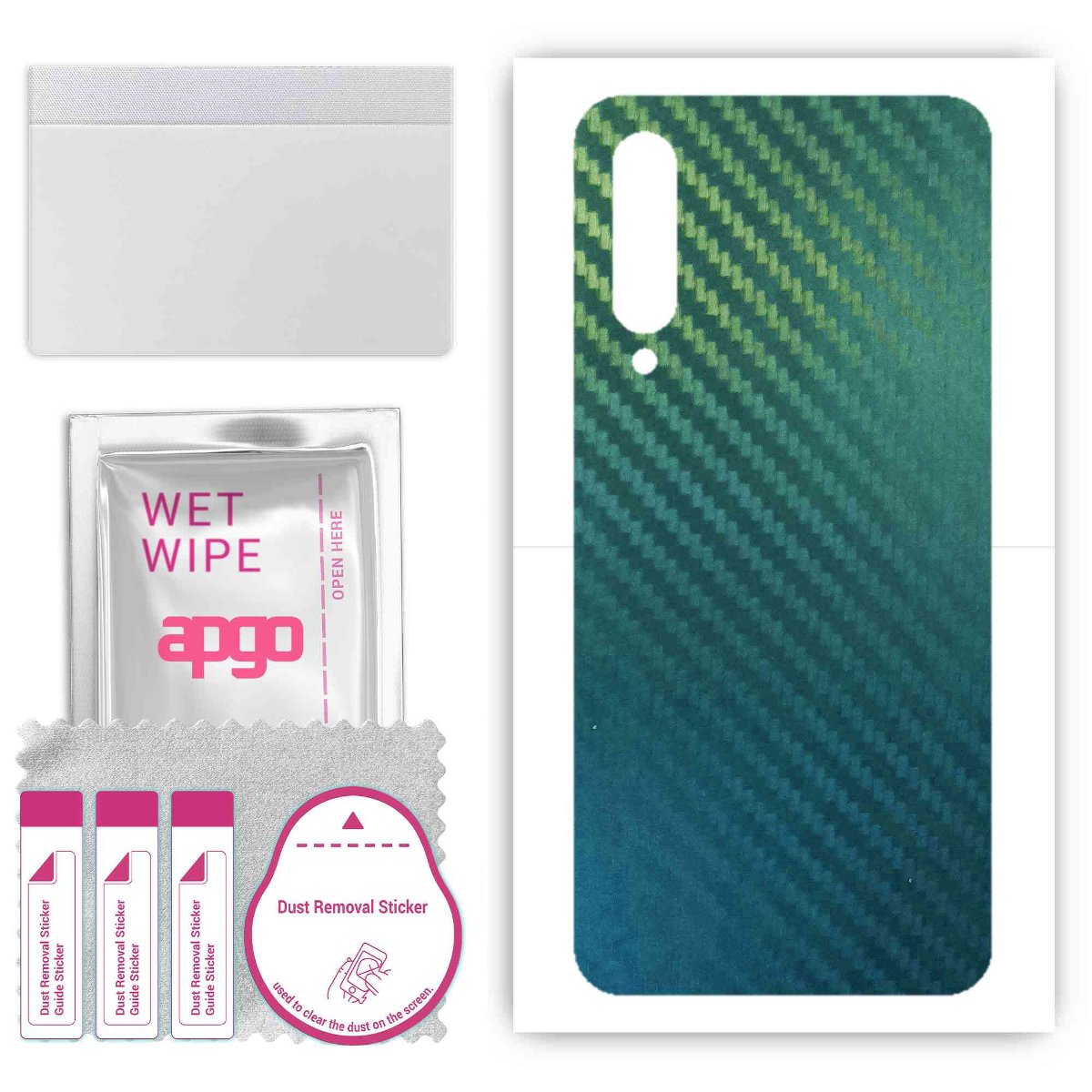 Folia naklejka skórka strukturalna na TYŁ do Xiaomi Mi 9 SE -  Carbon Kameleon CAKA1 - apgo SKINS