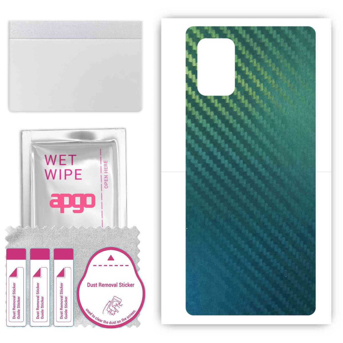 Folia naklejka skórka strukturalna na TYŁ do Samsung Galaxy A71 5G -  Carbon Kameleon CAKA1 - apgo SKINS